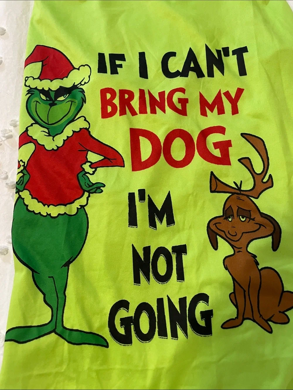 Grinch Green Dog Shirts - Holiday Graphic nwot new l/xl